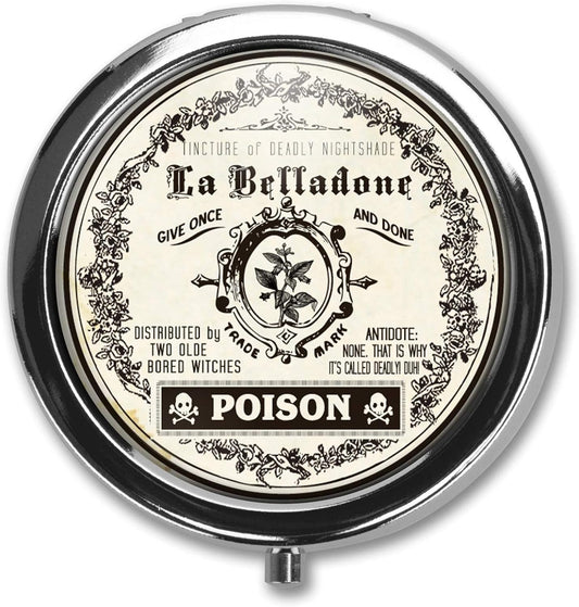 Poison Pill Box Case Pillbox Holder Trinket Stash Box Arsenic Vintage Style Medicine Vitamin Pill Organizer Case
