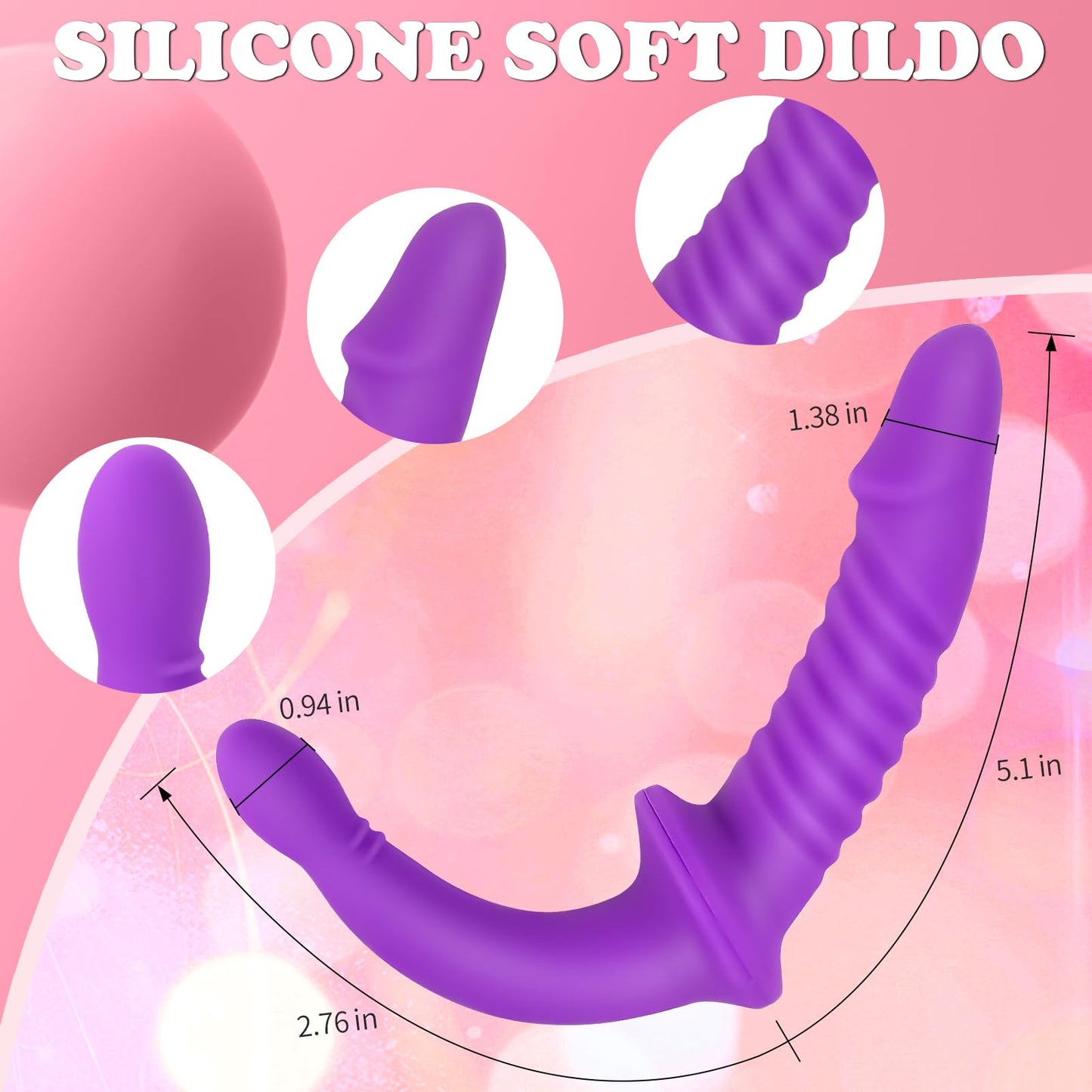 Strap On Dildo Womens Sex Toys - Double Ended Dildo Silicone Long Dildo Hands Free Masturbators Fantasy Dildo, Strap On Harness Big Dildo Anal Dildo Female Sex Toys Adult Toys for Women Lesbian