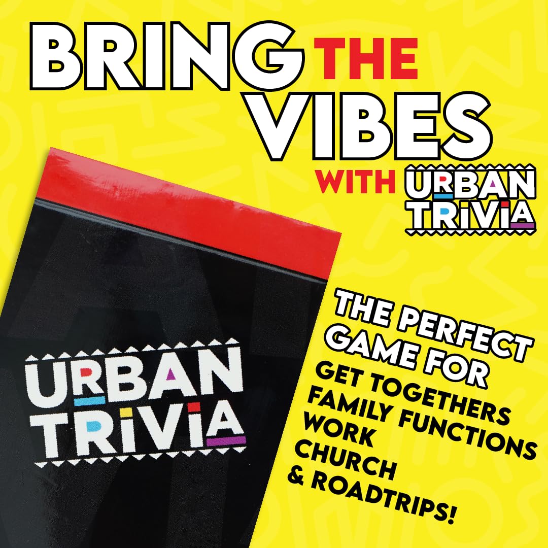 Urban Trivia Game 2nd Edition - Black Card Game for The Culture! Fun Trivia on Black TV, Movies, Music, Sports, & Growing Up Black! Great Trivia for Adult Game Nights and Family Gatherings