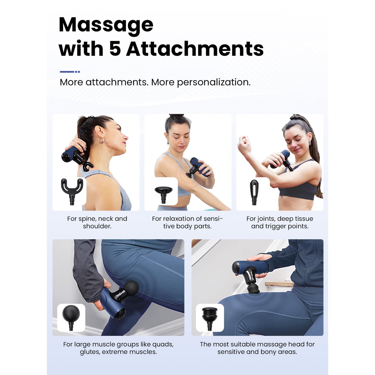 BOB AND BRAD Q2 Mini Massage Gun, Pocket-Sized Deep Tissue Massager Gun, Portable Percussion Muscle Massager Gun, Ultra Small & Quiet Muscle Massage Gun with Carry Case, FSA and HSA Eligible -Black