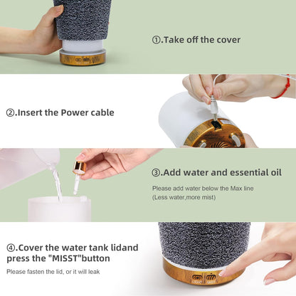 Essential Oil Diffuser, Lavender Plant Potted Aromatherapy Diffuser, 150ml Cold Mist humidifier, Super Quiet and Waterless auto Shut Off, ultrasonic Oil Diffuser for Home Office