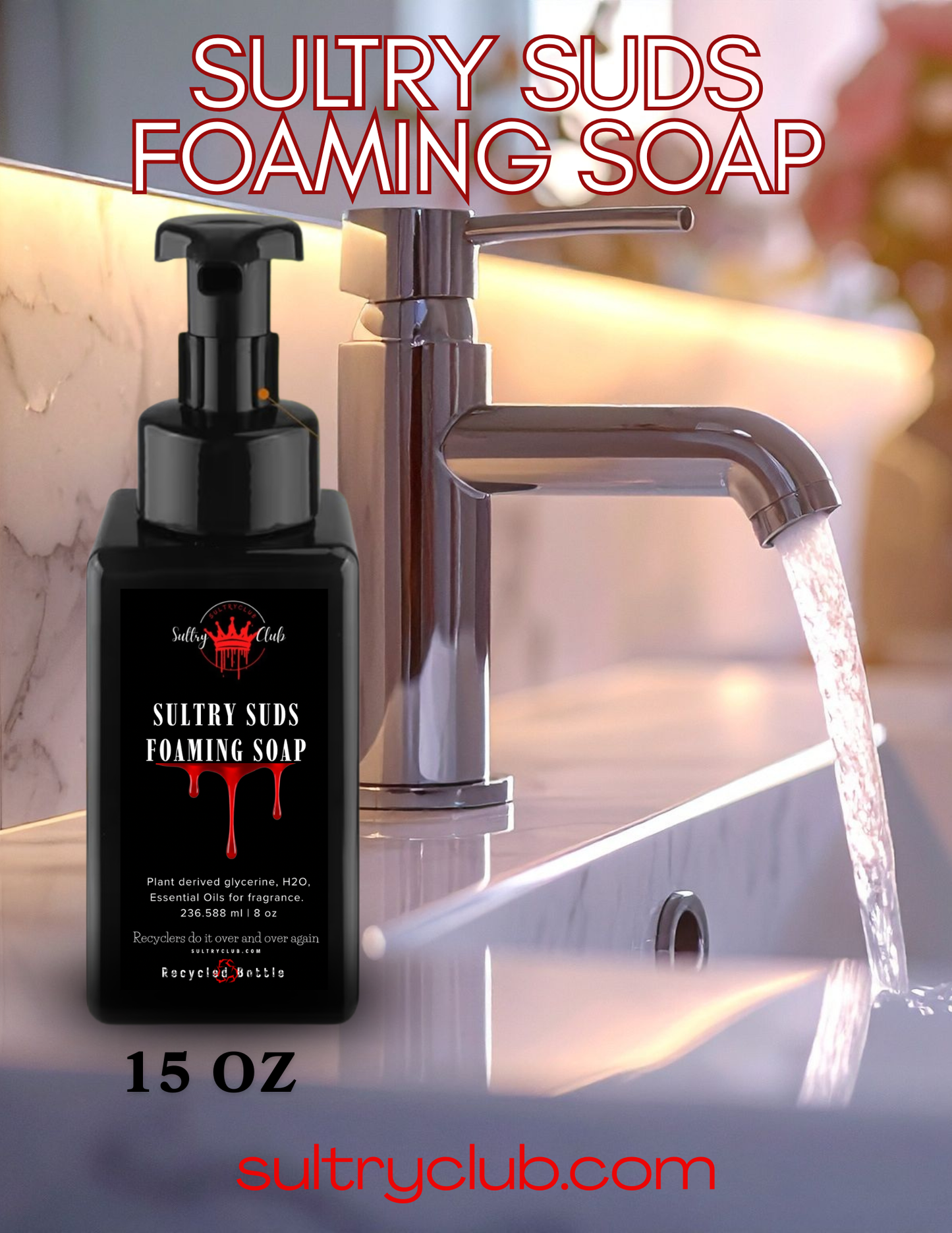 Sultry Suds™ Vegan Foaming Soap (Black Ice Type)