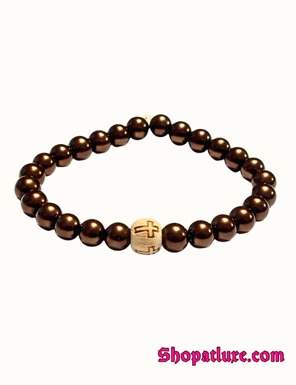 Beaded Pearl Protection Jewelry, Unisex Wrist Accessory, Spiritual Healing Gift