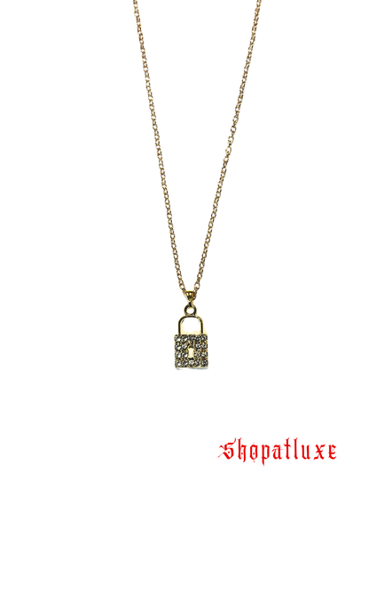 Locked In Charm Necklace with Lock And Key