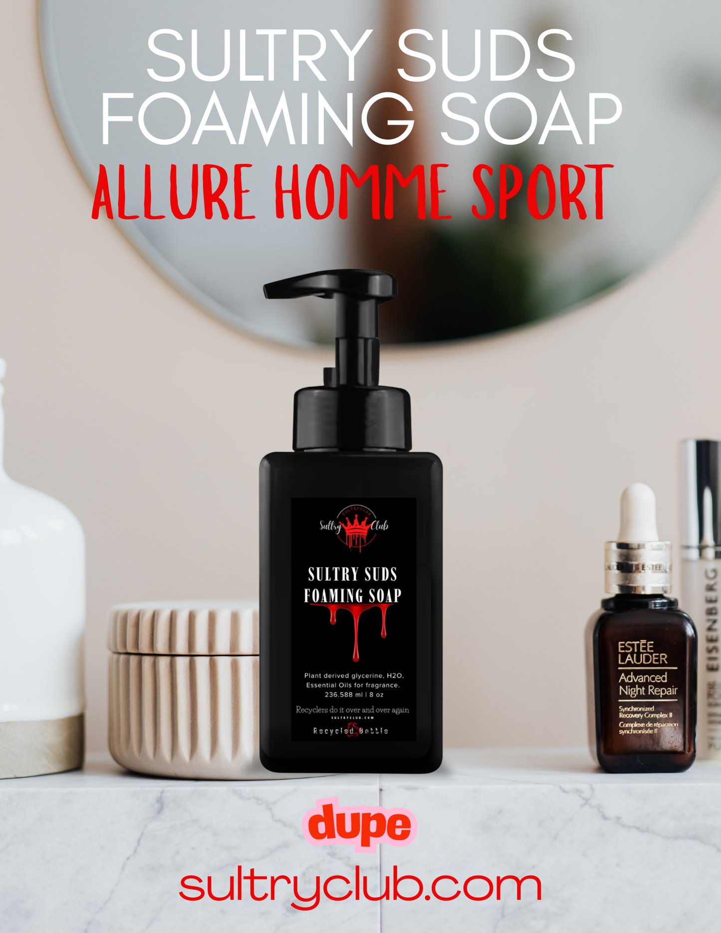 Sultry Suds™ Vegan Foaming Soap (Allure Homme Sport type)