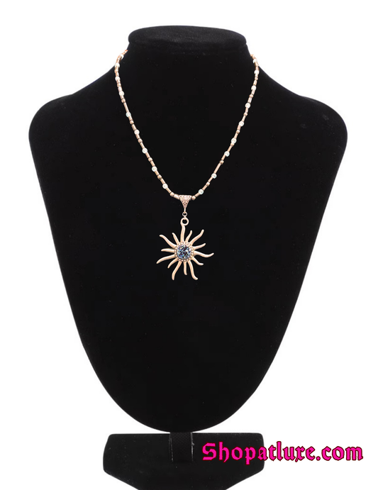 Solstice Sun Yuletide Festival Hematite Necklace