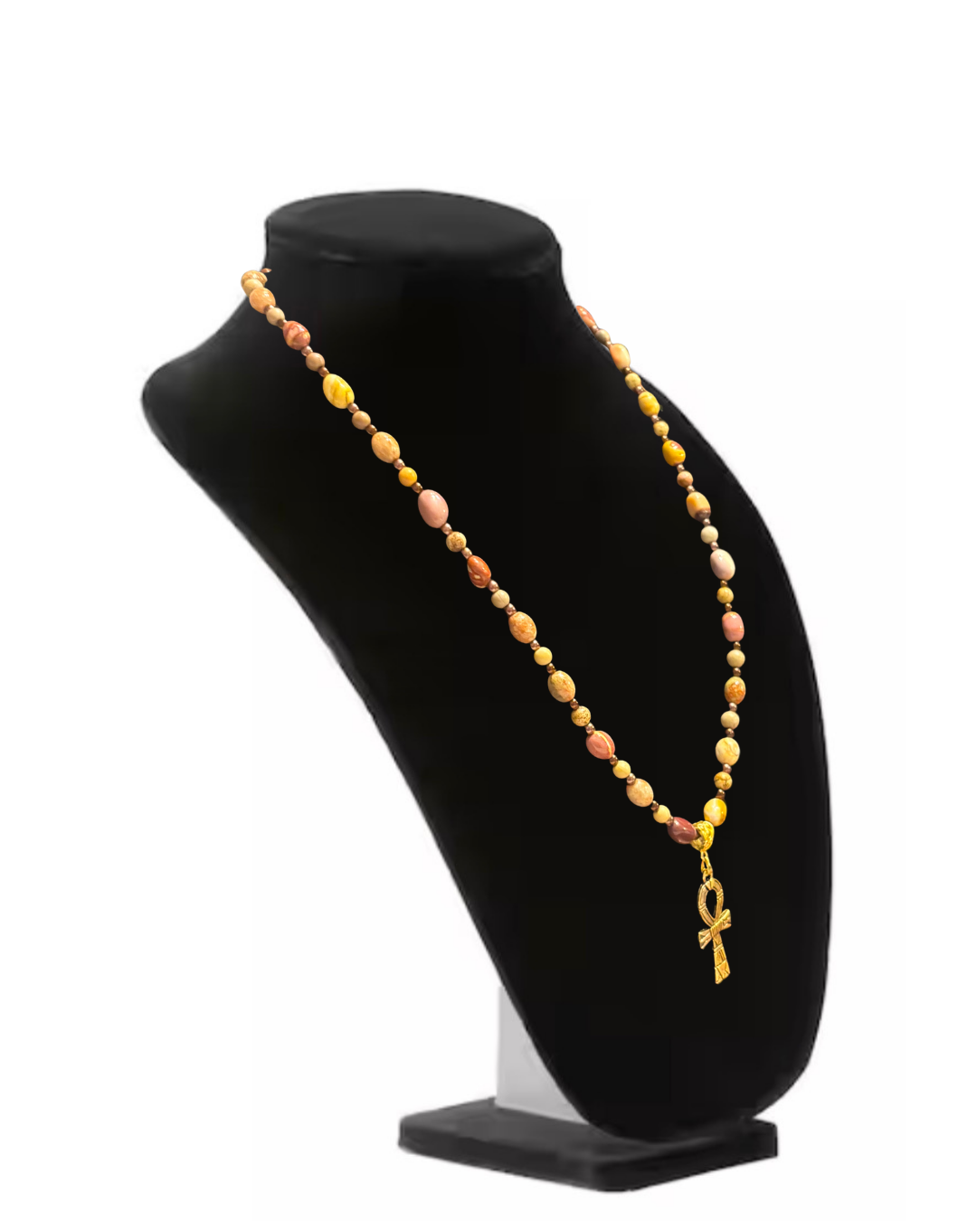 Egyptian Ankh Fertility Beaded Necklace