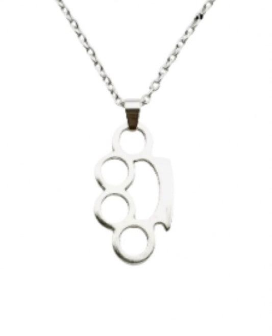 Brass Knuckle Duster Necklace