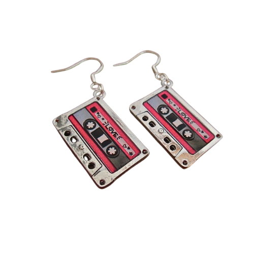 80's Mini Cassette Tape Charm Earrings