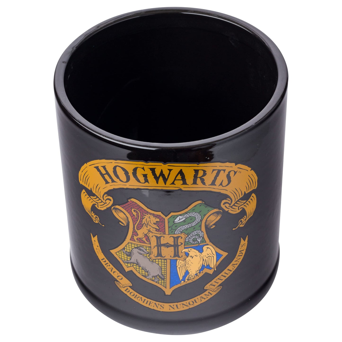 Silver Buffalo Harry Potter Hogwarts House Crest Cauldron Sculpted 3D Hand Painted Ceramic Snack Cookie Jar (Small)