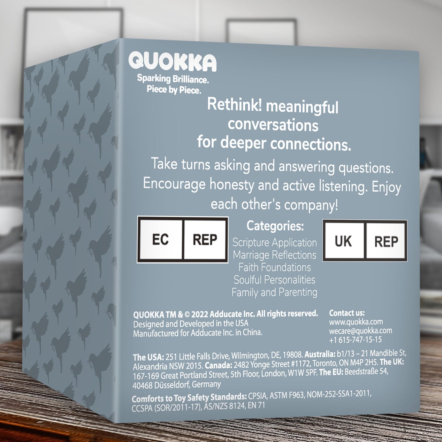 QUOKKA Conversation Cards Game - Christian Couples Edition | Original Version | Religious Gift | Relationship Connection - Great Board Game for Married Husband & Wife