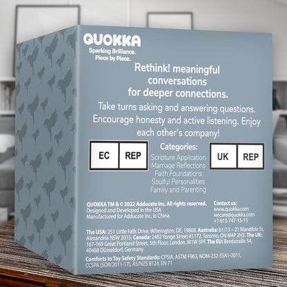 QUOKKA Conversation Cards Game - Christian Couples Edition | Original Version | Religious Gift | Relationship Connection - Great Board Game for Married Husband & Wife