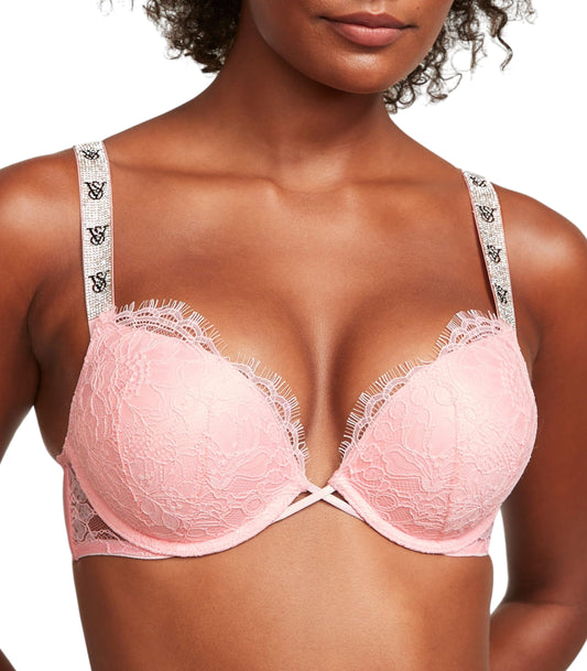 Victoria's Secret Bombshell Push Up Bra, Adds 2 Cups, Shine Strap, Bras for Women (32A-38DD)