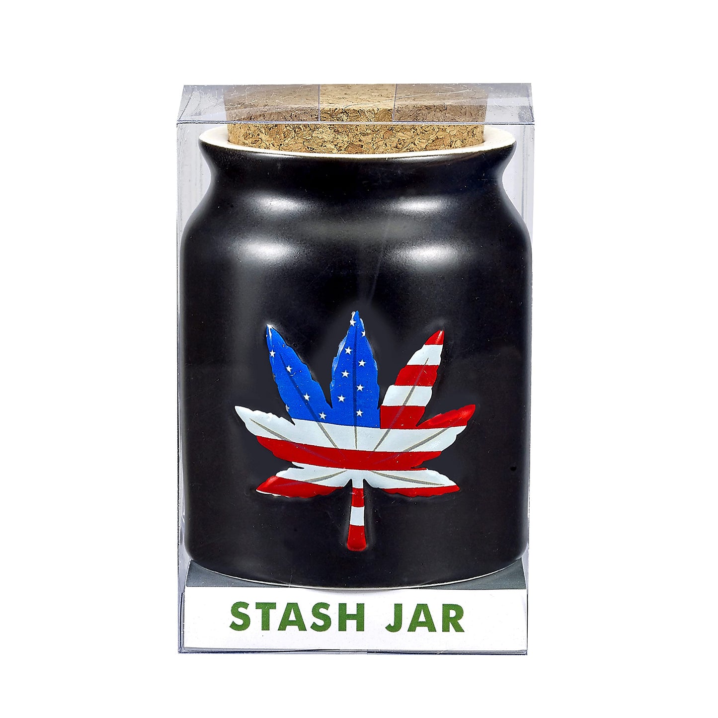 FASHIONCRAFT Patriotic Embossed Leaf Stash Jar