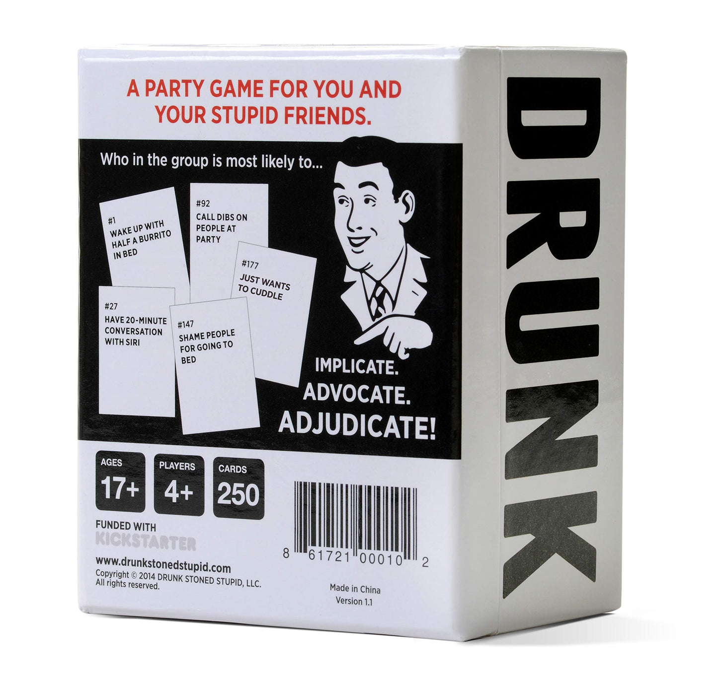 DSS Games Drunk Stoned or Stupid Master Edition | A Party Game for Friends | Party Card Games with 550 Prompt Cards | Fun Card Games for Adults Game Nights, Gatherings, & Parties | Ages 17 Up