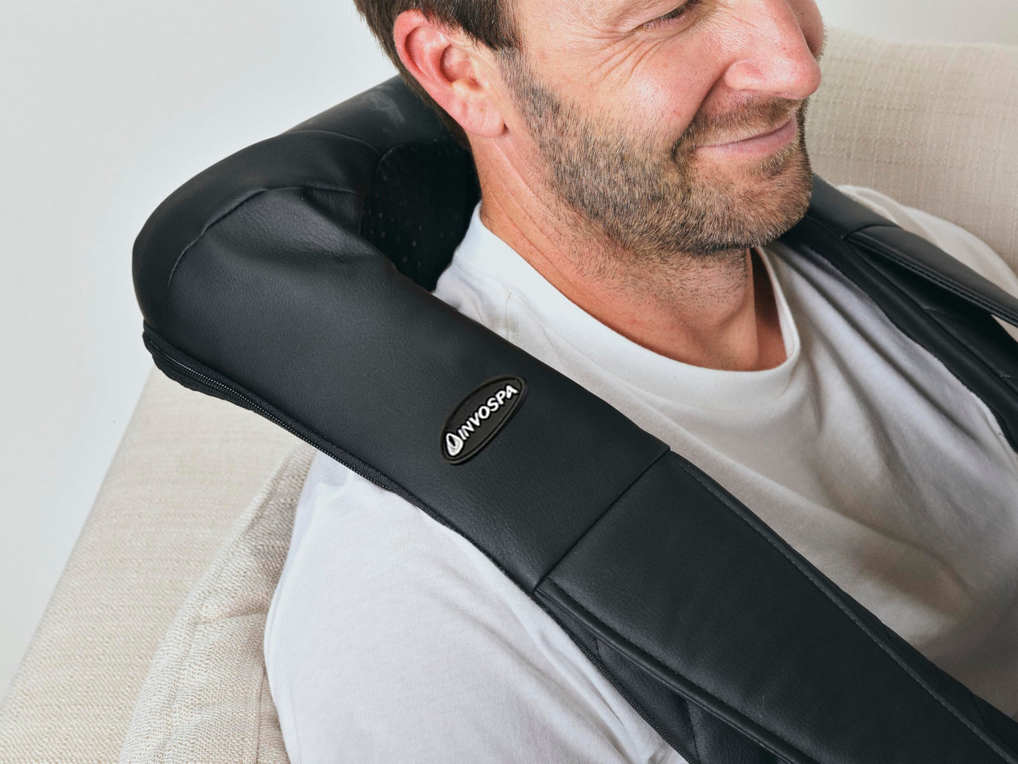 InvoSpa Shiatsu Neck and Back Massager with Heat - Deep Kneading Pillow for Massage - Electric Full Body Massager