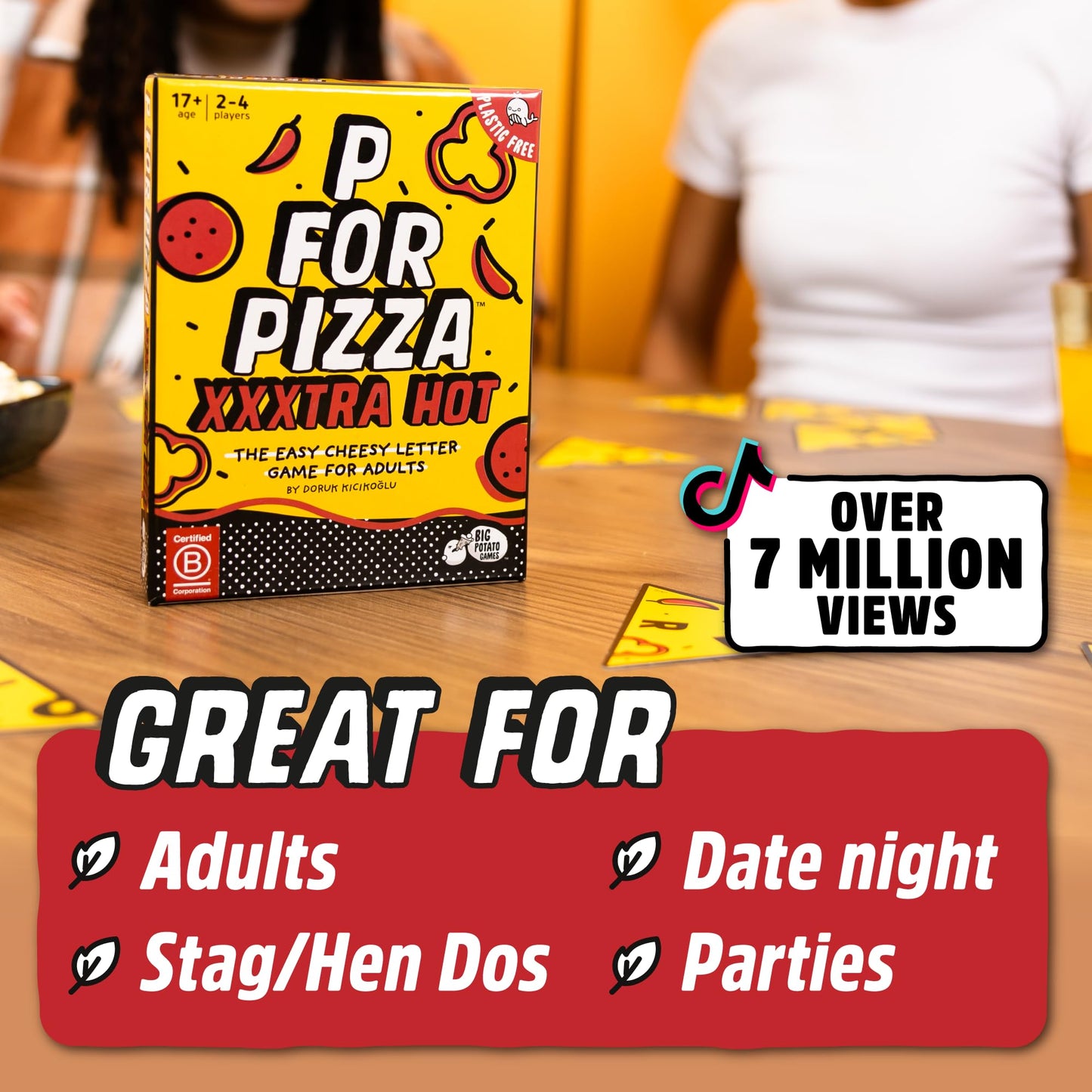 P for Pizza XXXXtra Hot | The Viral Game in a New Version | Travel Card Game, Perfect for Holidays, Camping and Birthdays