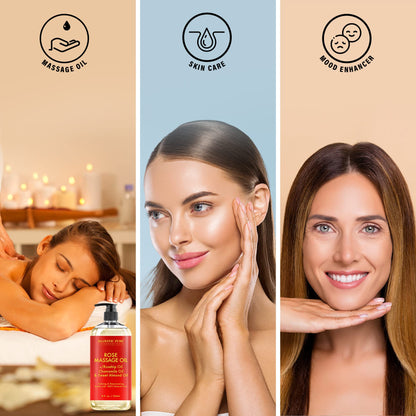 MAJESTIC PURE Arnica Sore Muscle Massage Oil for Massage Therapy - Natural Oil with Lavender and Chamomile Essential Oils - Multipurpose Instant Absorption Full Body Massage Oil - 8 fl. oz.