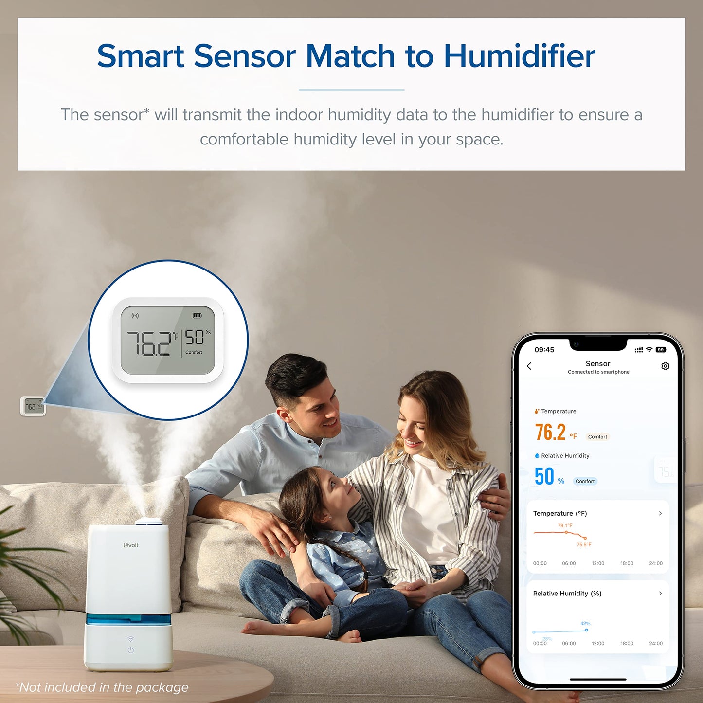 LEVOIT Humidifiers for Bedroom, Quiet (3L Water Tank) Cool Mist Top Fill Essential Oil Diffuser with 25Watt for Home Large Room, 360° Nozzle, Rapid Ultrasonic Humidification for Baby Nursery and Plant