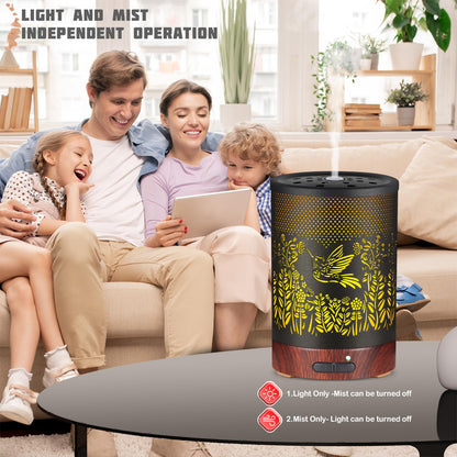 Metal Essential Oils Diffuser 150ML Aromatherapy Diffuser Cool Mist Humidifier with 7 Colors Lights Waterless Auto Off Air Diffusers as Gifts for Moms Women Girls (Bigfoot)