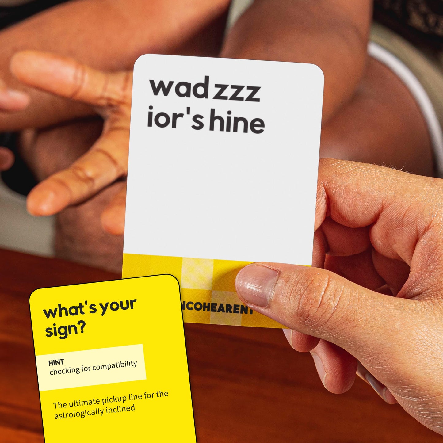 Incohearent, The Guess the Gibberish Party Game by Relatable, A Funny Card Game for Adults, Great for Bachelorette Party Games or Game Night Games, Includes 400 Cards, Instructions, and 1 Sand Timer