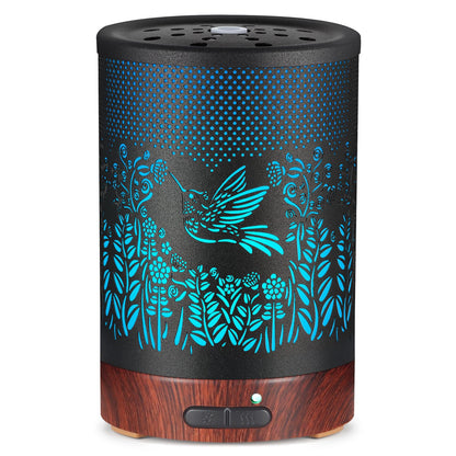 Metal Essential Oils Diffuser 150ML Aromatherapy Diffuser Cool Mist Humidifier with 7 Colors Lights Waterless Auto Off Air Diffusers as Gifts for Moms Women Girls (Bigfoot)