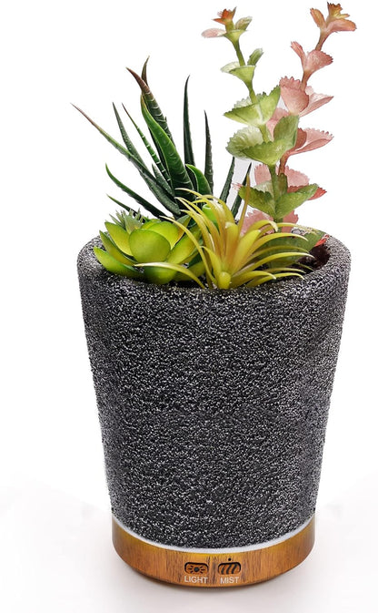Essential Oil Diffuser, Lavender Plant Potted Aromatherapy Diffuser, 150ml Cold Mist humidifier, Super Quiet and Waterless auto Shut Off, ultrasonic Oil Diffuser for Home Office