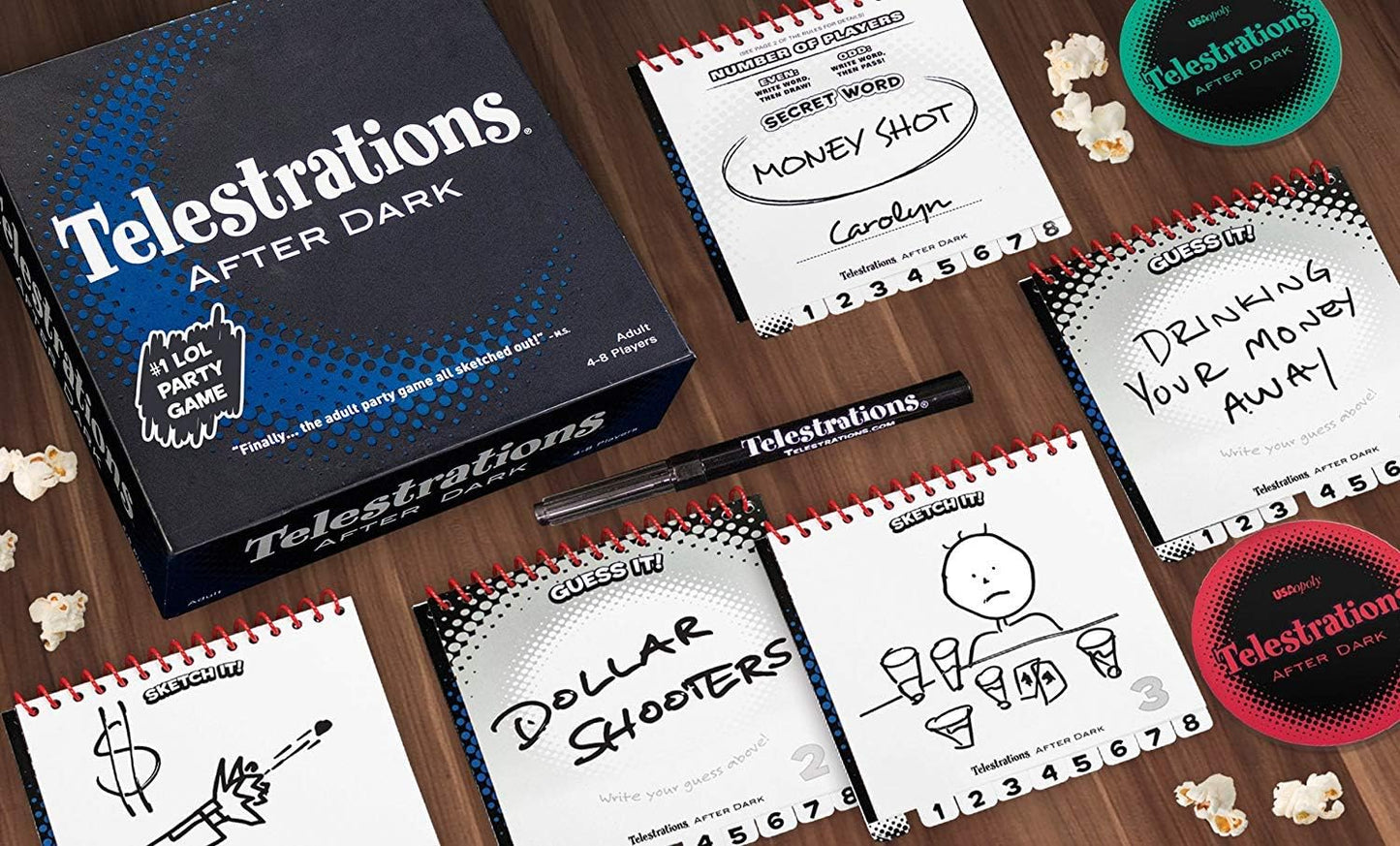 Telestrations After Dark Adult Board Game | An Adult Twist on The #1 Party Game | The Telephone Game Sketched Out | Ages 17+