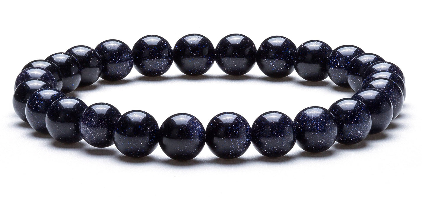 Hamoery Men Women 8mm Natural Stone Lava Rock Diffuser Bracelet Elastic Yoga Agate Beads Bracelet Bangle