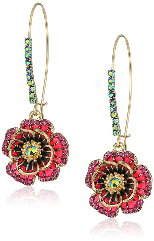 Betsey Johnson Rose Dangle Earring Color