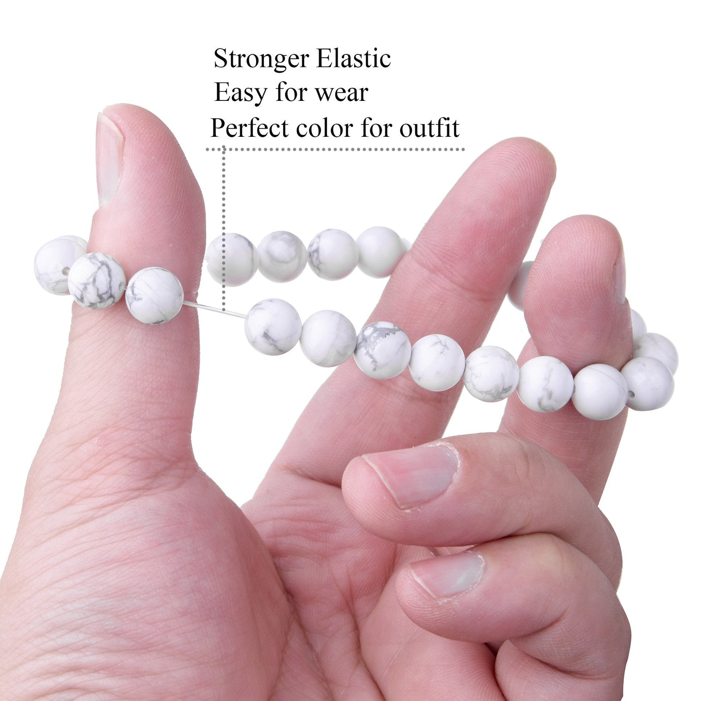 Natural 8mm Gorgeous Semi-Precious Gemstones Healing Crystal Stretch Beaded Bracelet Unisex