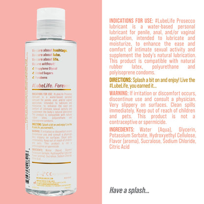 Lube Life Water-Based Strawberry Flavored Lubricant, Personal Lube for Men, Women and Couples, Made Without Added Sugar, 8 Fl Oz