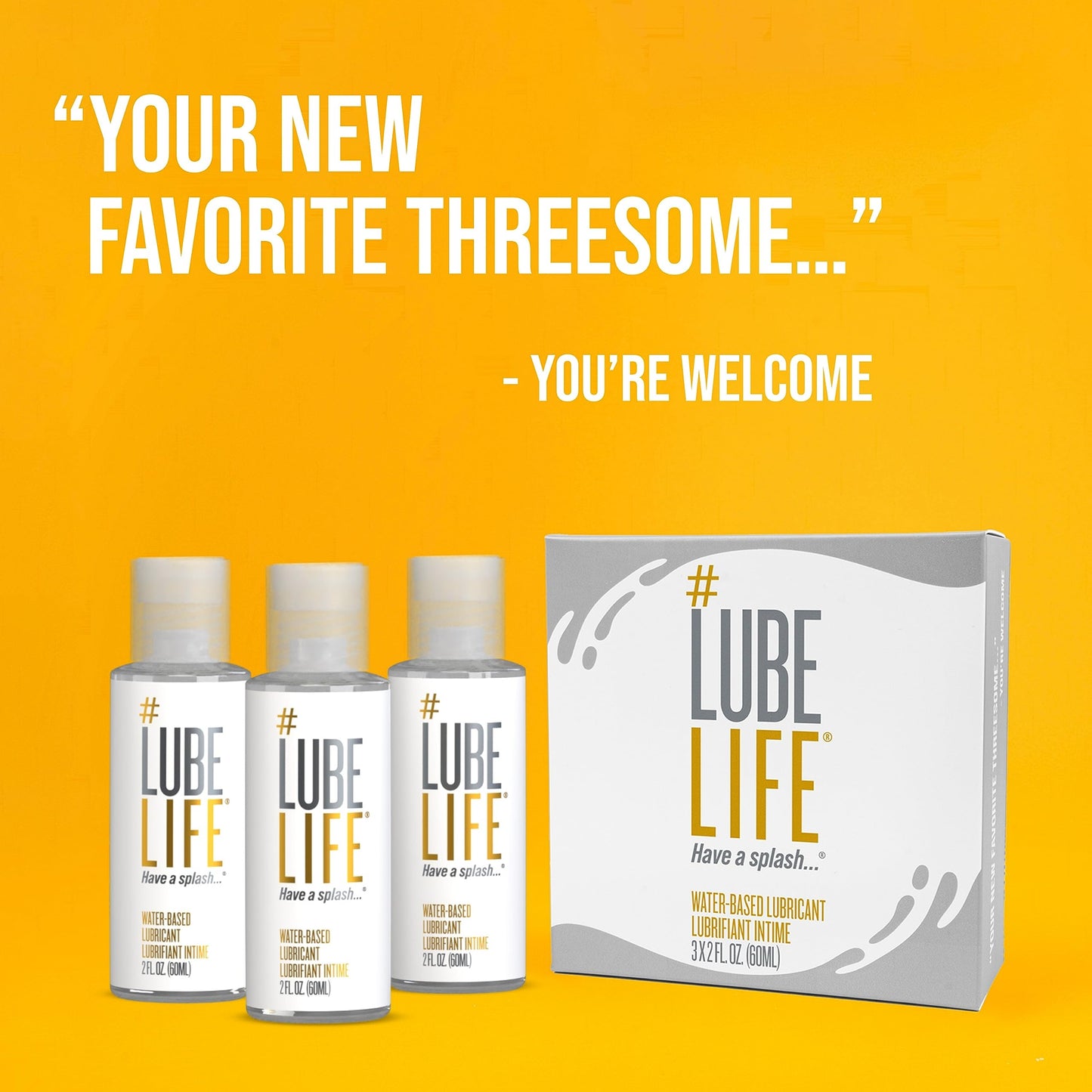 Lube Life Water-Based Personal Lubricant, Lube for Men, Women and Couples, Non-Staining, 8 Fl Oz