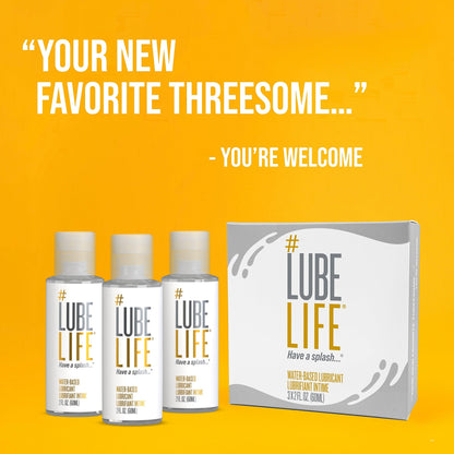 Lube Life Water-Based Personal Lubricant, Lube for Men, Women and Couples, Non-Staining, 8 Fl Oz