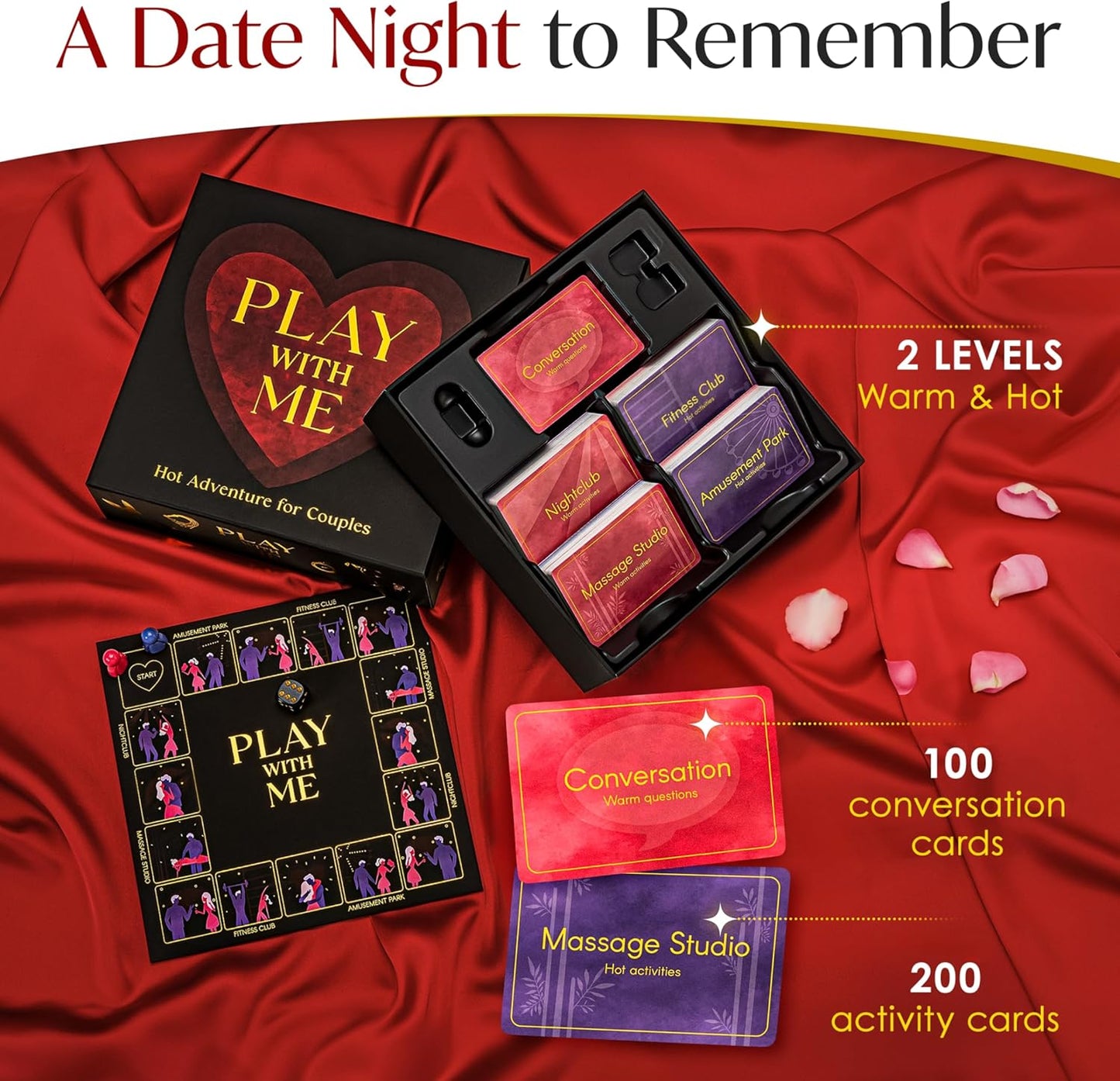 Exciting Date Night Couples Game - 300 Conversation Cards & Dares for a Memorable Date Night Ideas | Perfect Couples Gift to Strengthen The Relationship for Longtime and Married Couples