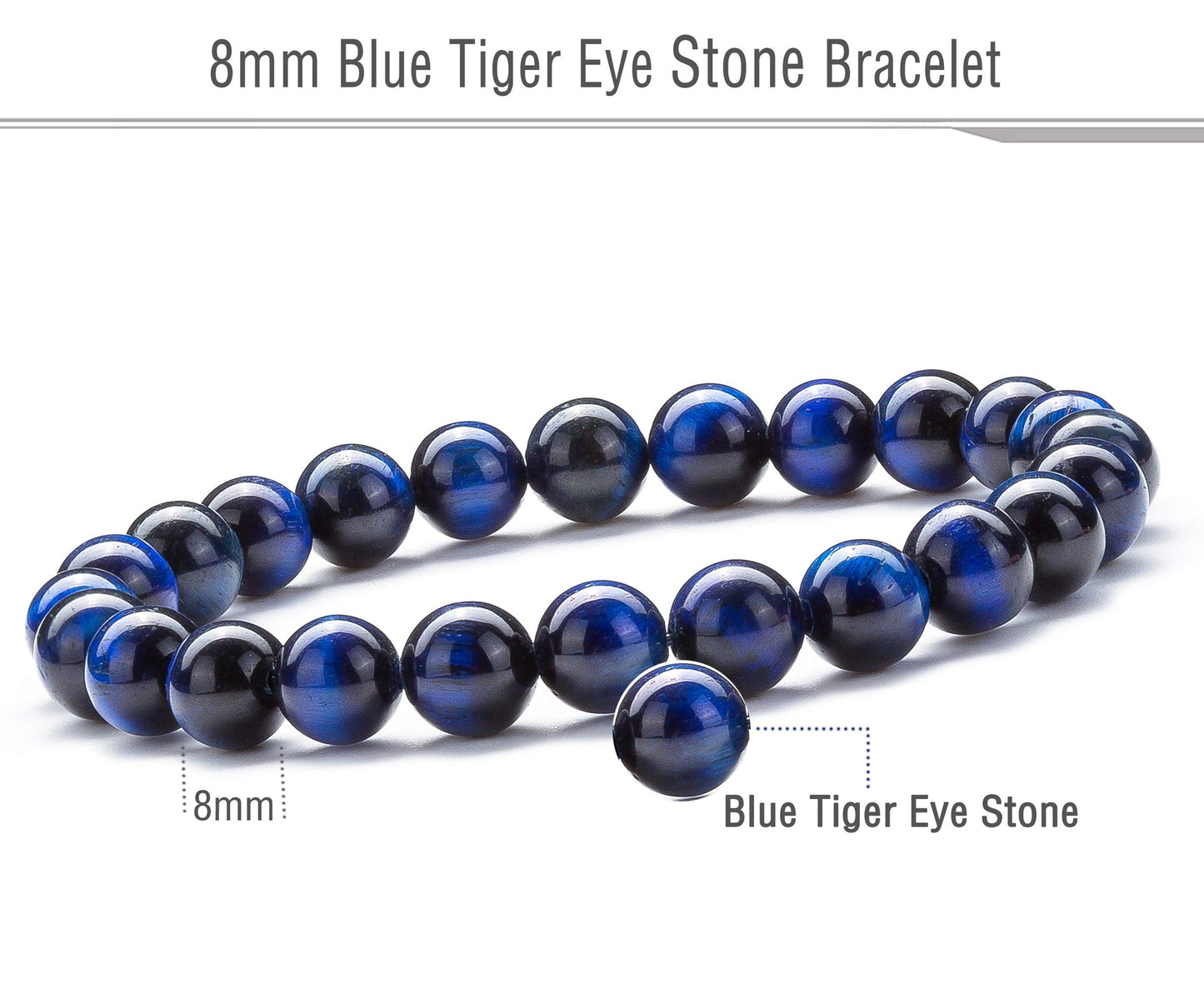 Hamoery Men Women 8mm Natural Stone Lava Rock Diffuser Bracelet Elastic Yoga Agate Beads Bracelet Bangle