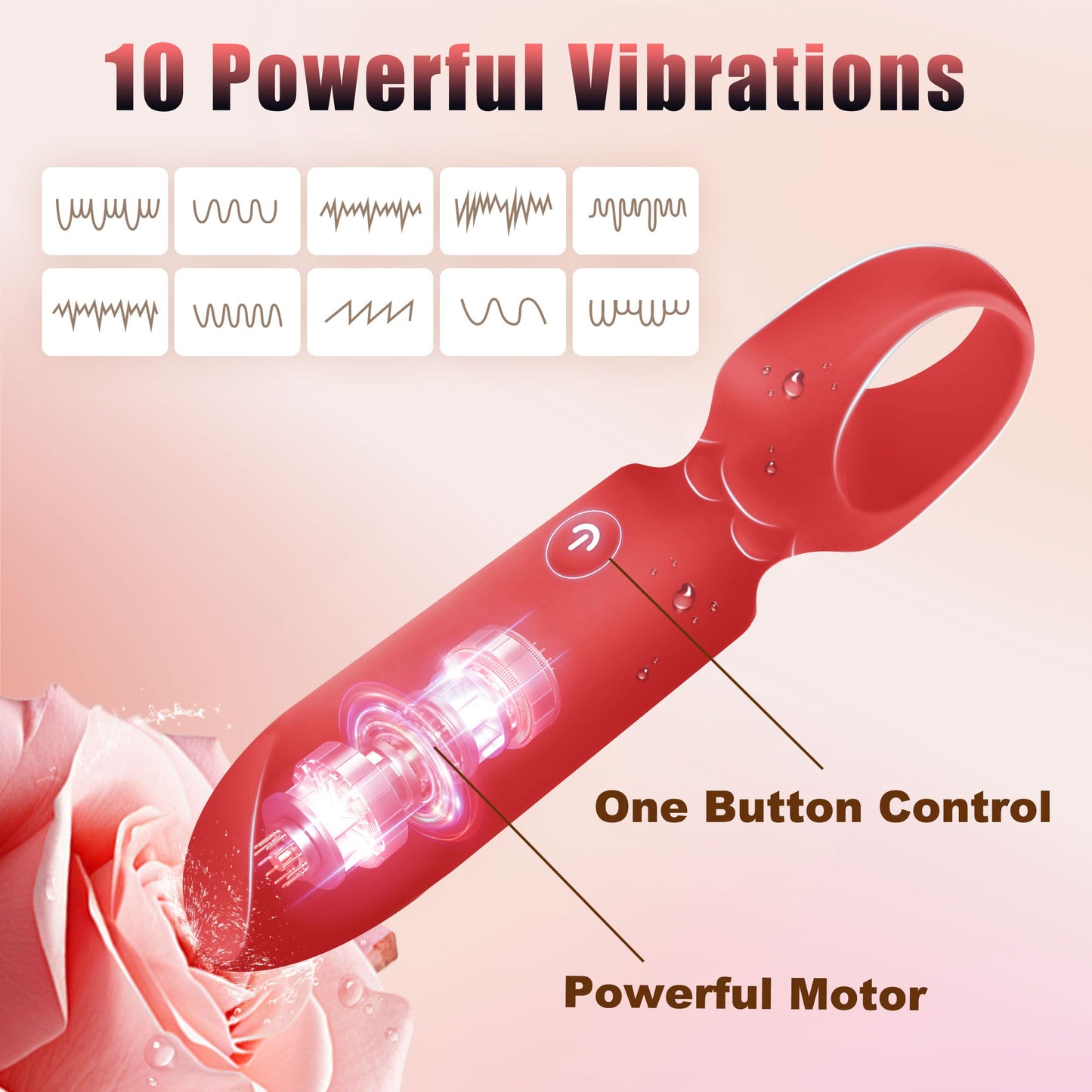 LUKIKI Bullet Vibrator Adult Toys - Female Sex Toys with 10 Vibration Modes, Lipstick Mini Vibrator for G Spot Clitoral Stimulation, Discreet Portable for Travel, Adult Sex Toys & Games for Women