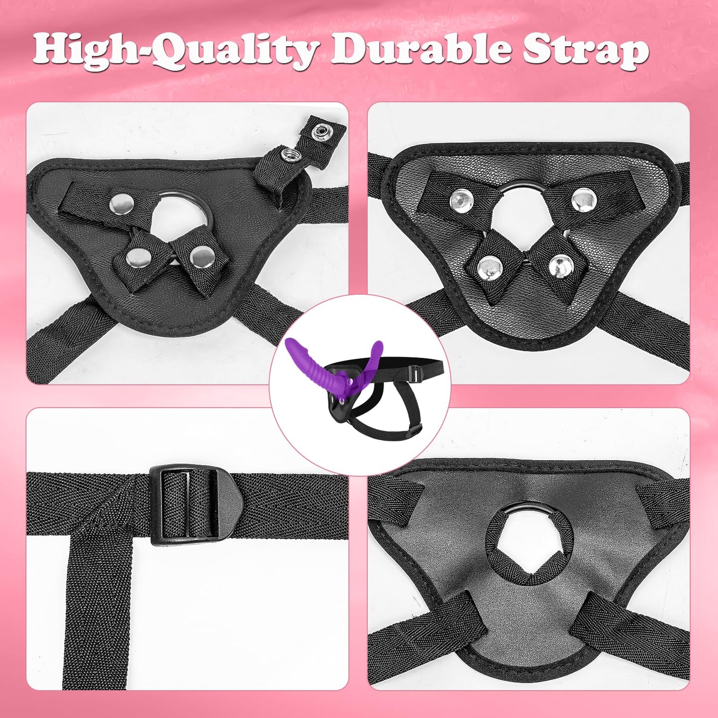 Strap On Dildo Womens Sex Toys - Double Ended Dildo Silicone Long Dildo Hands Free Masturbators Fantasy Dildo, Strap On Harness Big Dildo Anal Dildo Female Sex Toys Adult Toys for Women Lesbian