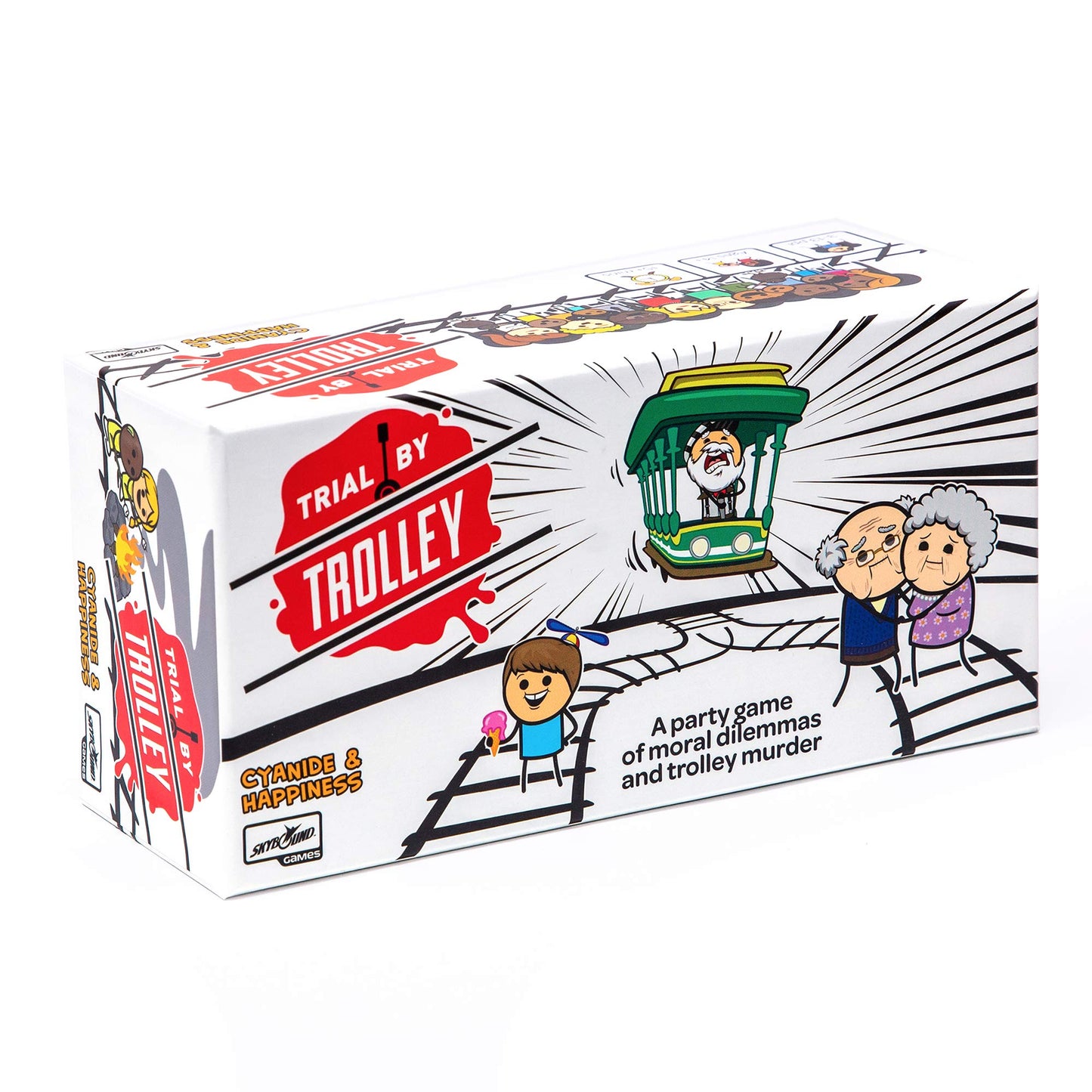 Skybound Trial by Trolley: an Adult Card Game of Moral Dilemmas and Murder | Party Game Games and Cyanide and Happiness | 3-13 Players, Ages 18 and Up