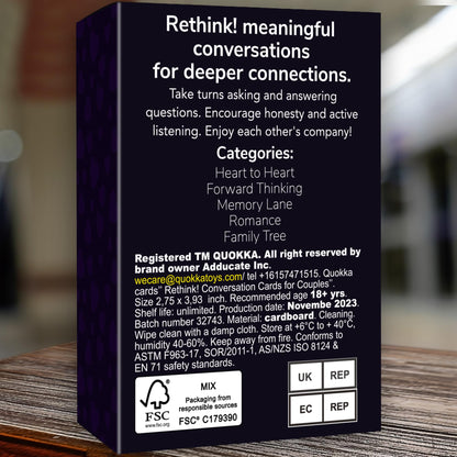 QUOKKA Conversation Cards Game - Christian Couples Edition | Original Version | Religious Gift | Relationship Connection - Great Board Game for Married Husband & Wife