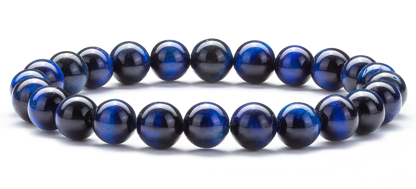 Hamoery Men Women 8mm Natural Stone Lava Rock Diffuser Bracelet Elastic Yoga Agate Beads Bracelet Bangle