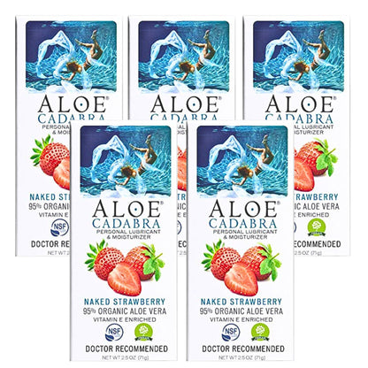 Aloe Cadabra Natural Water Based Personal Lubricant and Vaginal Moisturizer, Organic Aloe Lube for Men, Women and Couples, Non-Staining, pH Balanced (Unscented 2.5 Ounces, 1 Pack)