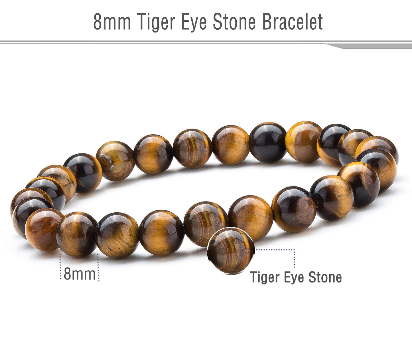 Hamoery Men Women 8mm Natural Stone Lava Rock Diffuser Bracelet Elastic Yoga Agate Beads Bracelet Bangle