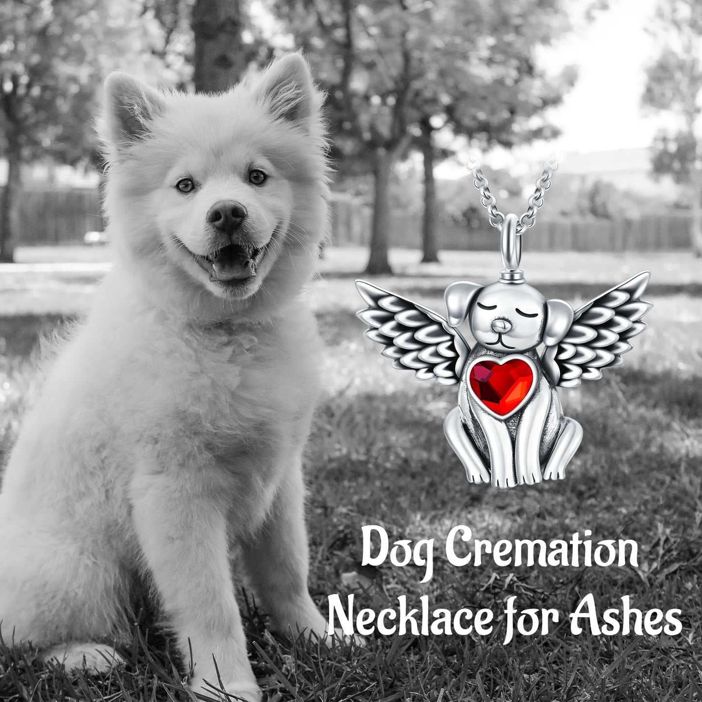 AOBOCO 925 Sterling Silver Dog/Cat Urn Necklace for Ashes Pet Cremation Keepsake Necklace Memorial Jewelry Gift for Women