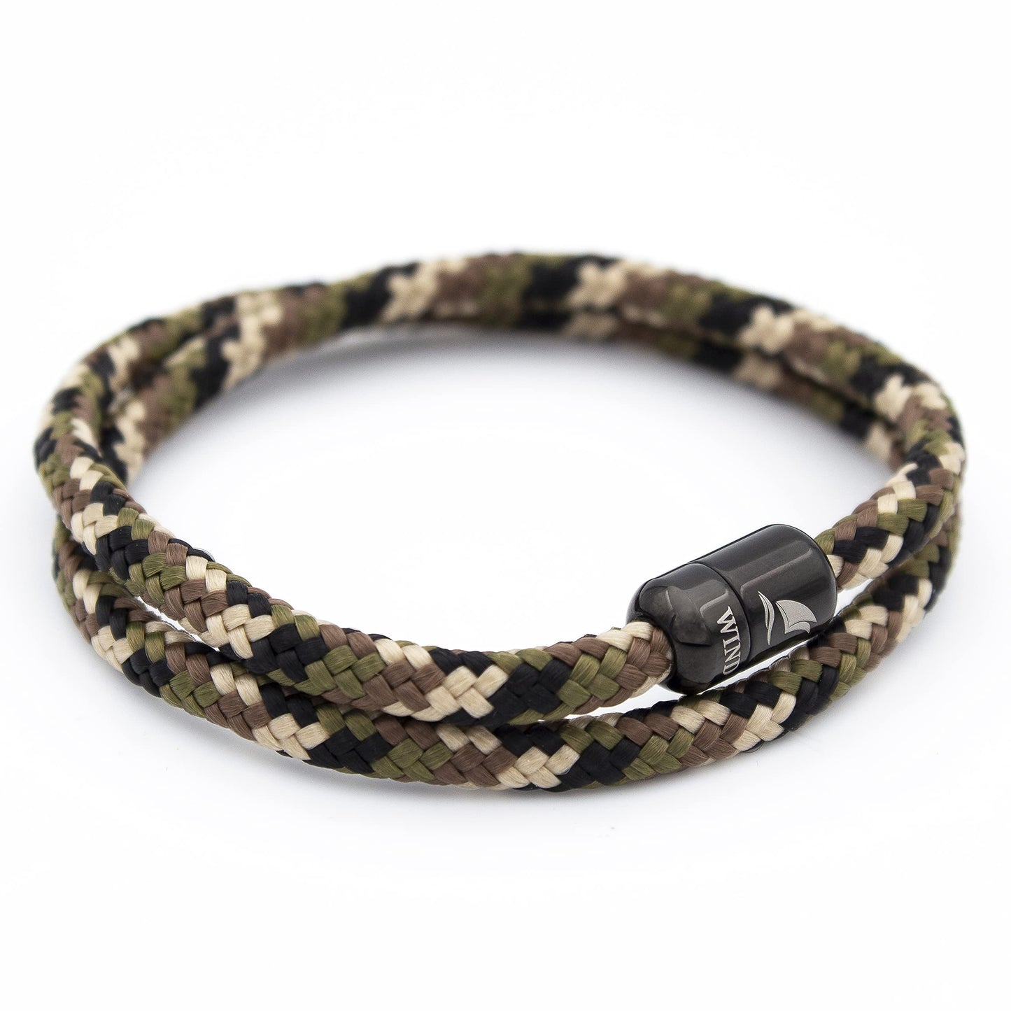 Wind Passion - Black Paracord Men’s Bracelet, Durable Rope Wristband for Men, Versatile Pulseras Para Hombres - Waterproof, Magnetic Clasp, Ideal for Outdoor & Fashion