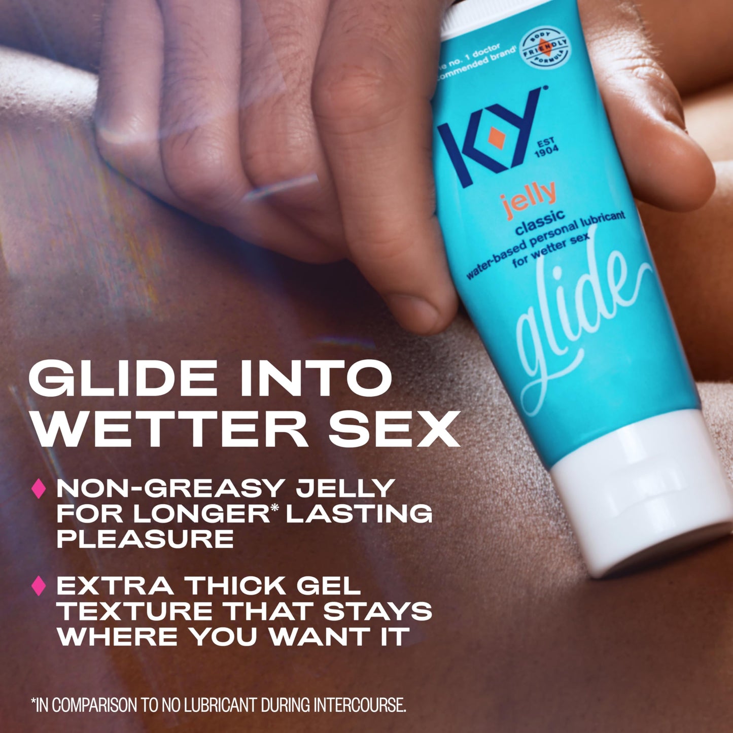 K-Y Jelly Water Based Lube For Sex, Anal Lube, Non-Greasy Water Based Personal Lubricant, pH Friendly Sex Lube Can Be Used With Sex Toys For Women & Male Sex Toys, Condom Friendly Personal Lube, 4 OZ