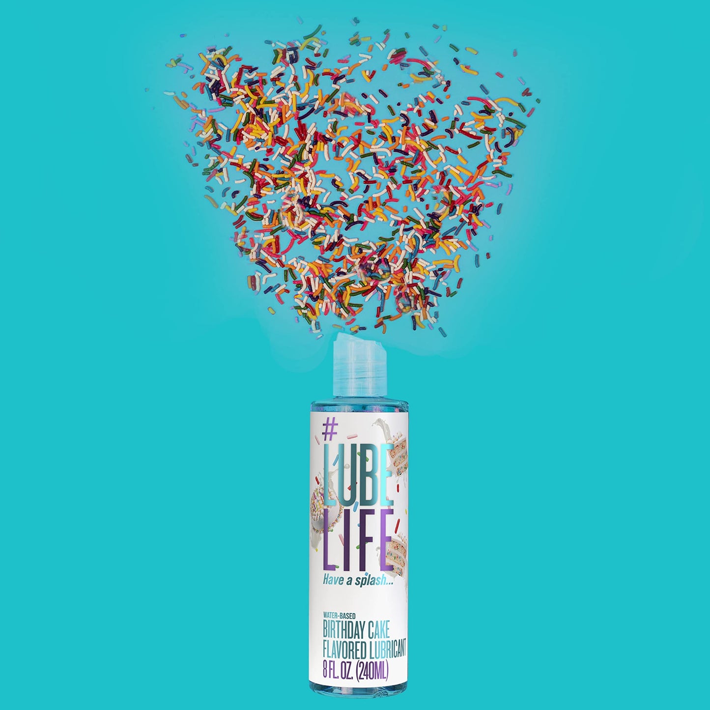 Lube Life Water-Based Strawberry Flavored Lubricant, Personal Lube for Men, Women and Couples, Made Without Added Sugar, 8 Fl Oz