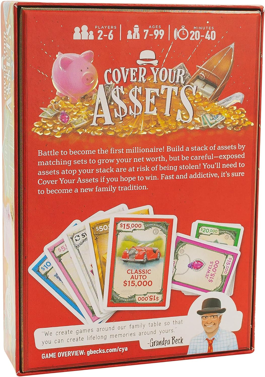 Grandpa Beck's Games Cover Your Assets Card Game | from The Creators of Skull King | Easy to Learn and Outrageously Fun for Kids, Teens, & Adults | 2-6 Players Ages 7+