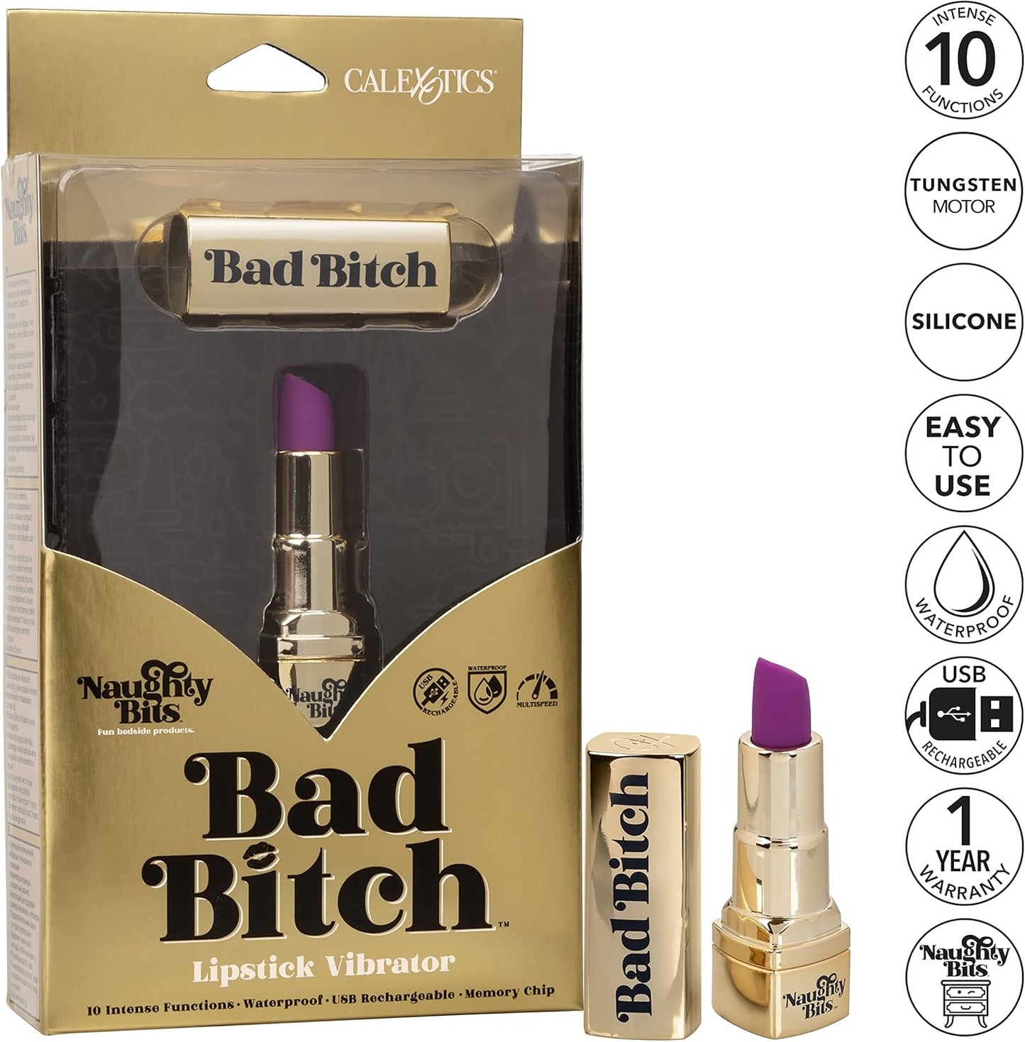 CalExotics SE-4410-00-3 Naughty Bits® Bad Bitch® Lipstick Vibrator