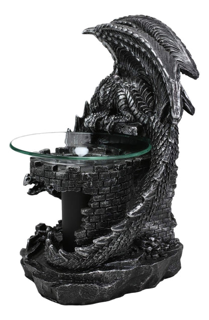 Ebros Smaug Castle Guardian Dragon Electric Oil Diffuser Burner Tart Warmer Aroma Scent Statue 9.5" Tall Figurine Dungeons and Dragons Decorative Decor for Aromatherapy Accessory Halloween Prop